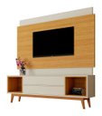 Ver imagem 1 de Rack com Painel Horizon 180cm Off White com Nature - Móveisaqui