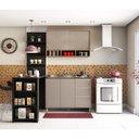 Ver imagem 1 de Cozinha Completa 4 Peças com Bancada Mesa Gourmet Armário Aéreo e Balcão de Pia Mel Luciane Móveis