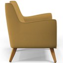 Ver imagem 7 de Poltrona Decorativa com Pés de Madeira Taroba D02 Veludo Mostarda B-260 - Lyam Decor