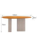Ver imagem 5 de Mesa de Jantar Isis 135cm Orgânica Off-white Cinamomo - Leifer