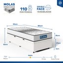 Ver imagem 6 de Cama Box Baú com Colchão de Molas Ensacadas Double Face Essence Probel Solteiro 88cm