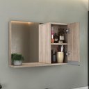Ver imagem 4 de Conjunto Gabinete Banheiro Fox 60cm (gabinete + Cuba + Espelheira) Madeirado Inteiro