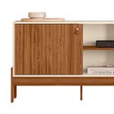 Ver imagem 4 de Rack Bancada com Painel Wood 120cm Pérola Metalizado/cinamomo Mel para Tv até 42” - Mobler