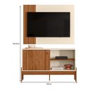 Ver imagem 5 de Rack Bancada com Painel Wood 120cm Pérola Metalizado/cinamomo Mel para Tv até 42” - Mobler