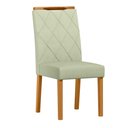 Ver imagem 2 de Conjunto com 2 Cadeiras de Jantar Estofada Sarah Ypê/linho Palha Ln04 - New Ceval 13056/374
