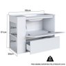 Gabinete Suspenso com Lavatorio e Gavetao Bl2002 Branco Faem Branco - 5