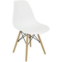 Ver imagem 2 de Kit 10 Cadeiras Charles Eames Eiffel Dsw - Base de Madeira Clara - Branco Multicolorido