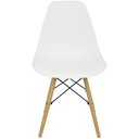 Ver imagem 3 de Kit 10 Cadeiras Charles Eames Eiffel Dsw - Base de Madeira Clara - Branco Multicolorido