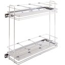 Ver imagem 1 de Porta Temperos Suporte Condimentos Deslizante Aço Inox com Bandeja Aramado Embutir 2 Níveis