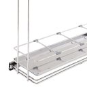 Ver imagem 2 de Porta Temperos Suporte Condimentos Deslizante Aço Inox com Bandeja Aramado Embutir 2 Níveis