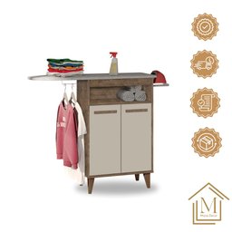 Tábua de Passar Horizon Cor:canela Off White Armário Mizza Decor - 6