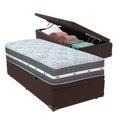 Ver imagem 1 de Cama Box com Baú Marrom e Colchão Solteiro Black Grafit Anjos