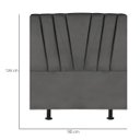 Ver imagem 3 de Cabeceira Estofada Cama Box Solteiro 90 Cm Malu Corino:cinza