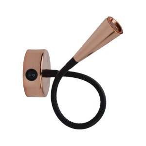 Arandela de Cabeceira Leitura Flexivel Rose Gold Led 3w 3000k Bivolt Embu Led