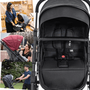 Ver imagem 4 de Carrinho de Bebe com Bebe Conforto Base Kiddo Zig Zag Preto