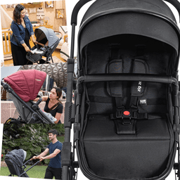 Carrinho de Bebe com Bebe Conforto Base Kiddo Zig Zag Preto - 4