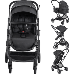 Carrinho de Bebe com Bebe Conforto Base Kiddo Zig Zag Preto - 2