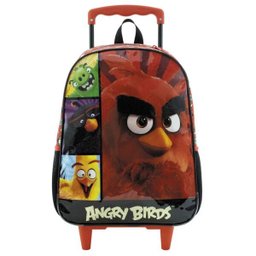 Mochila Com Rodas Escolar infantil Reforçada - Angry Birds - Xeryus - Vermelho - 1