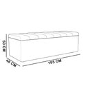 Ver imagem 2 de Calçadeira Recamier Baú para Cama de Casal King Dália 195x50 cm W01 Linho Rosa - Lyam Decor