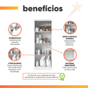 Ver imagem 4 de Armário Multiuso Organizador Lavanderia 2 Portas 3 Prateleiras 1,70m New Aramóveis