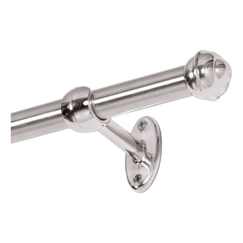 Kit Varão para Cortinas 2.00 Metros 19mm - Cromado