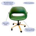 Ver imagem 2 de Kit 2 Poltronas Escritório Eduarda com Regulagem de Altura - Poltronas do Sul