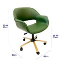 Ver imagem 4 de Kit 2 Poltronas Escritório Eduarda com Regulagem de Altura - Poltronas do Sul