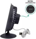 Ver imagem 3 de Ventilador de Mesa Portátil Usb 25,5cm 2 Velocidades Ajustável Ideal para Escritório e Viagens Preto