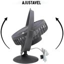 Ver imagem 2 de Ventilador de Mesa Portátil Usb 25,5cm 2 Velocidades Ajustável Ideal para Escritório e Viagens Preto