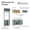 Ver imagem 4 de Armário de Cozinha Completa 270 X 60 cm Branco/Cinza Lux Madesa 08