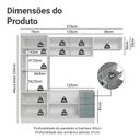 Ver imagem 3 de Armário de Cozinha Completa 270 X 60 cm Branco/Cinza Lux Madesa 08
