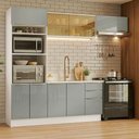 Ver imagem 1 de Armário de Cozinha Completa 270 X 60 cm Branco/Cinza Lux Madesa 08