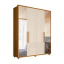 Ver imagem 1 de Guarda Roupas 100% Mdf 2 Espelhos 4 Portas 187cm Greco 182 Espazzo Madetec