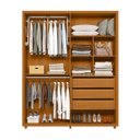 Ver imagem 3 de Guarda Roupas 100% Mdf 2 Espelhos 4 Portas 187cm Greco 182 Espazzo Madetec