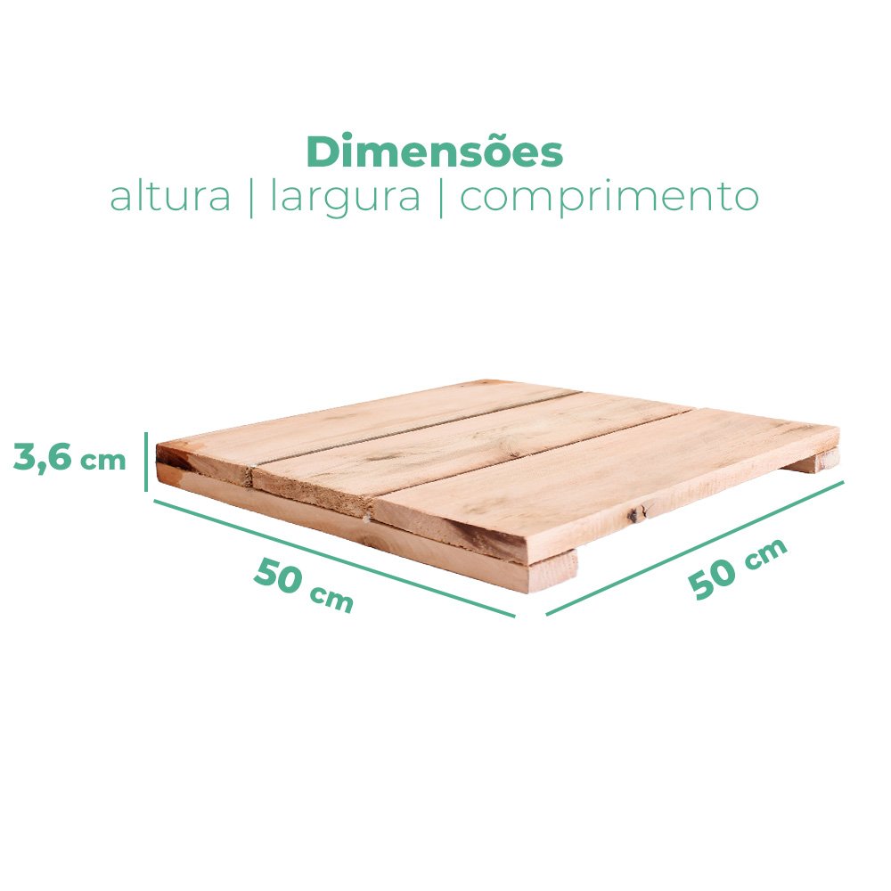 Deck Placa de Madeira Modular Base Madeira 30x30cm Eucalipto Área Interna Externa Piscina e Jardim - 7