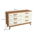 Ver imagem 2 de Cômoda 6 Gavetas Kappesberg T268 Cor Canela/off White