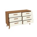 Ver imagem 3 de Cômoda 6 Gavetas Kappesberg T268 Cor Canela/off White