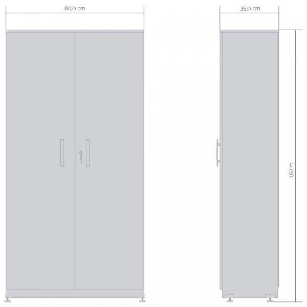 Armário para Escritório 2 Portas Luxo Plata Móveis - 2