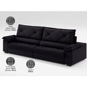Ver imagem 5 de Sofá com Carregador Usb e Molas no Assento Retrátil Reclinável Nice 2,90m Velosuede - Netsofas