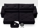 Ver imagem 4 de Sofá com Carregador Usb e Molas no Assento Retrátil Reclinável Nice 2,90m Velosuede - Netsofas