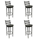 Ver imagem 1 de Conjunto 4 Banquetas Rafaela - Redonda Altura 65cm para Bar e Cozinha Preta com Assento Confortável