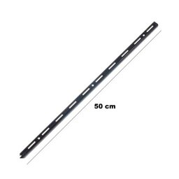 3 Trilhos Cremalheira Rasgo Simples 50cm para Prateleiras COR:PRETO - 2