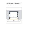 Ver imagem 4 de Perfil Embutir Para Fita Led 2 Metros Branco Difusor Leitoso