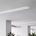Ver imagem 3 de Perfil Embutir Para Fita Led 2 Metros Branco Difusor Leitoso