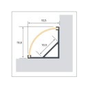 Ver imagem 3 de Perfil Sobrepor Canto Para Fita Led 2 Metros Branco Difusor Leitoso