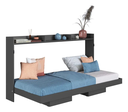 Ver imagem 1 de Cama de Solteiro Articulável Horizontal com Nichos Grafite - Art In Móveis