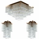 Ver imagem 1 de Kit 1 Lustre Cristal Acr. Dream + 2 Lustres Spark Cobre