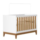 Ver imagem 3 de Guarda Roupa Infantil Flip 3 Portas com Berço Americano Flip Branco Acetinado Savana - Reller