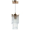 Ver imagem 5 de Kit 1 Lustre Cristal Acr. Sweet + 2 Pendentes Spark Cobre