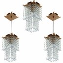Ver imagem 1 de Kit 1 Lustre Cristal Acr. Spark + 2 Pendentes Spark Cobre